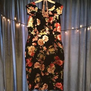 Enfocus studio metallic floral dress